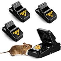 Los mejores  - O-Kinee Trampas para Ratones- 4 Pcs Reutilizable Trampa Ratones- Trampa Ratas para Hogar Ático Garaje Cocina- Alta…
